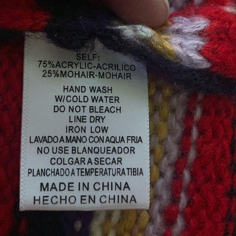 So Perla Mohair blend striped knit sweater W/bell sleeves. Sizes M & Sm - Picture 11 of 13